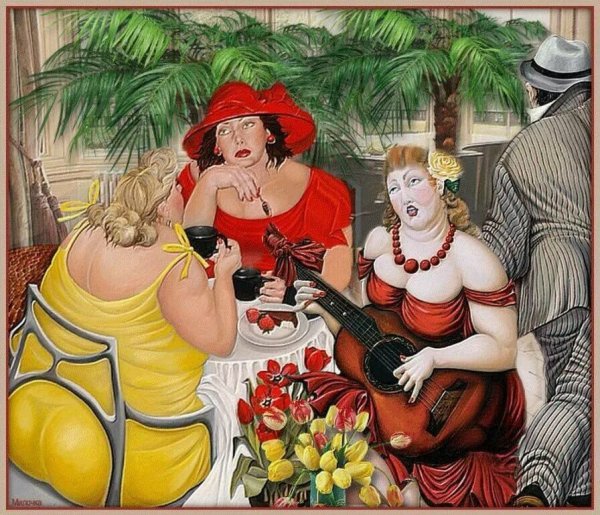 Карикатуры на толстых женщин