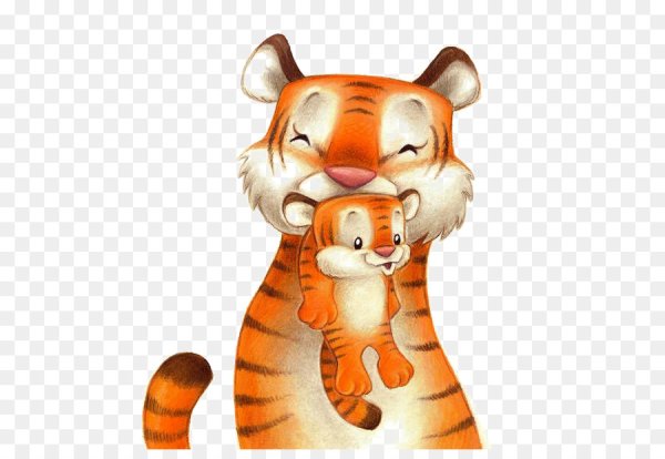 Мультяшные забавные тигрята
