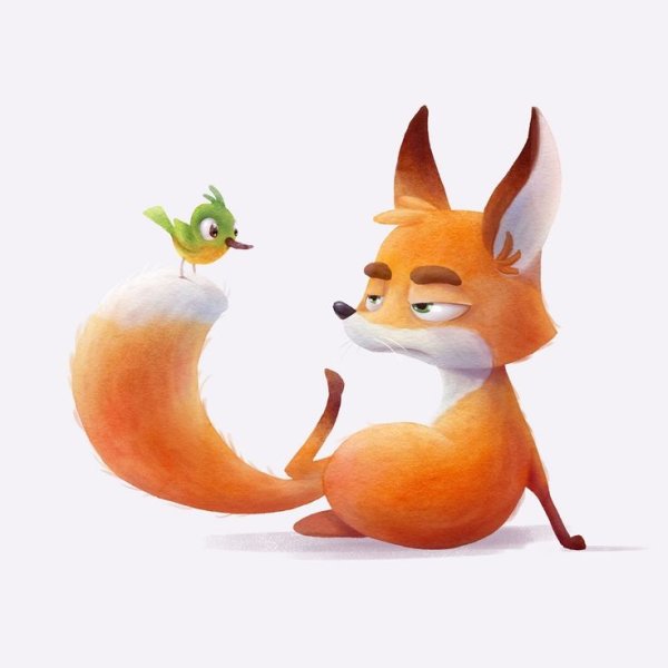 Смешные мультяшные лисы