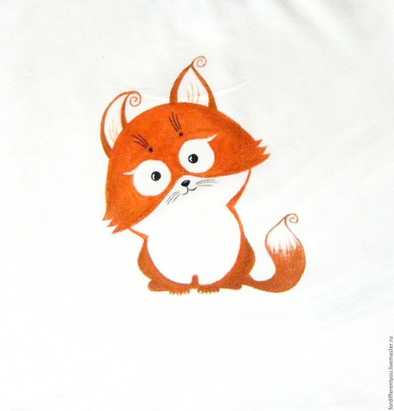 Смешной Лисенок мультяшный