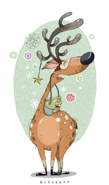 Новогодний олень