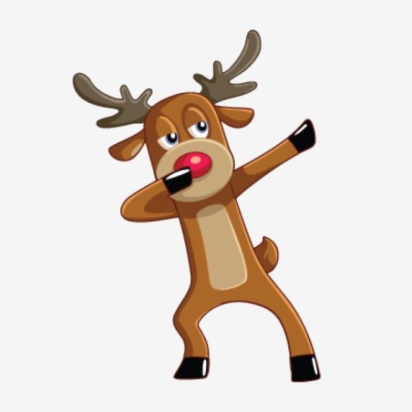 Олень смешной мультяшный