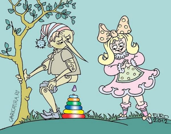 Буратино карикатура