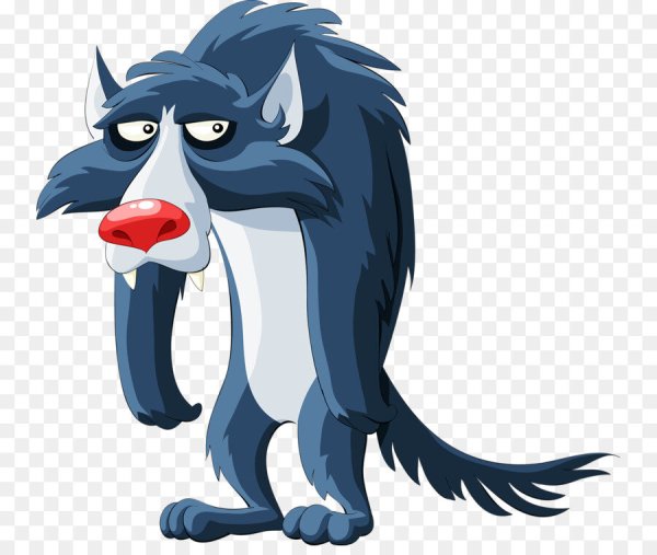 Злой волк из мультфильма