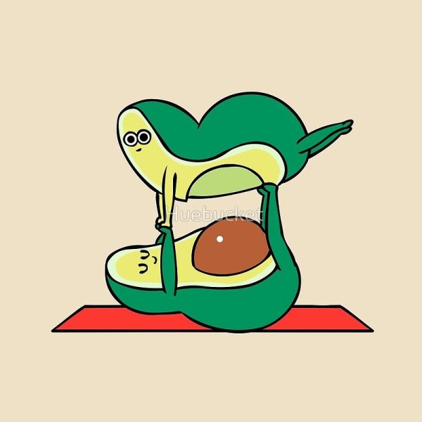 Забавные рисование авокадо