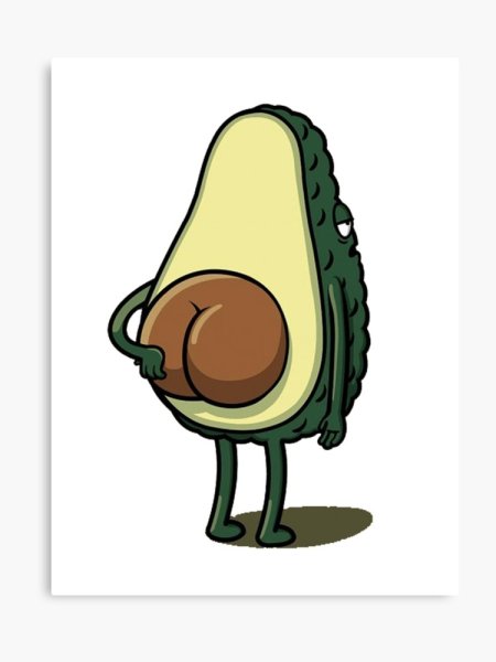 Авокадо мультяшное