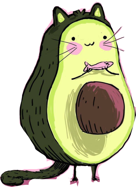 Авокадо мультяшное