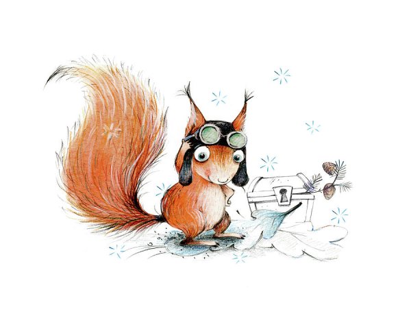 Белка арт прикольный