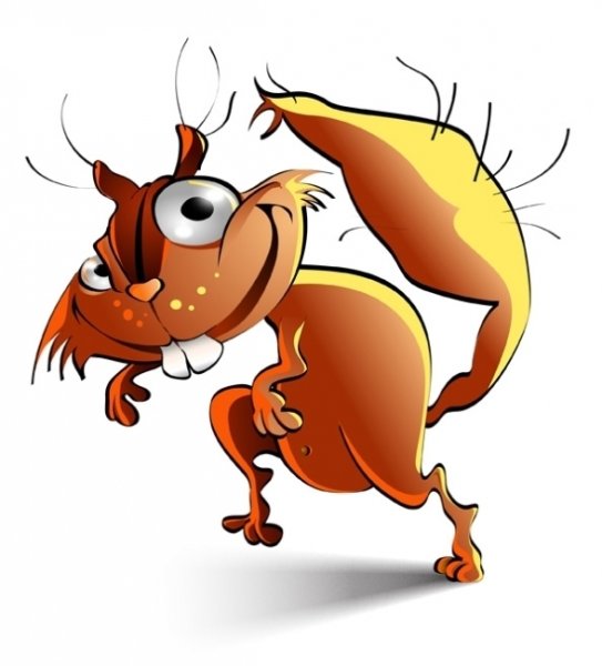 Карикатура белки