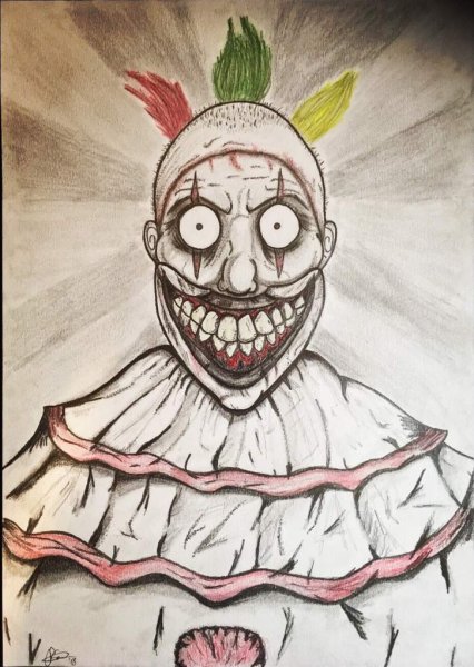 Раскраски страшные клоуны
