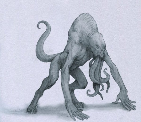 Мистические существа карандашом