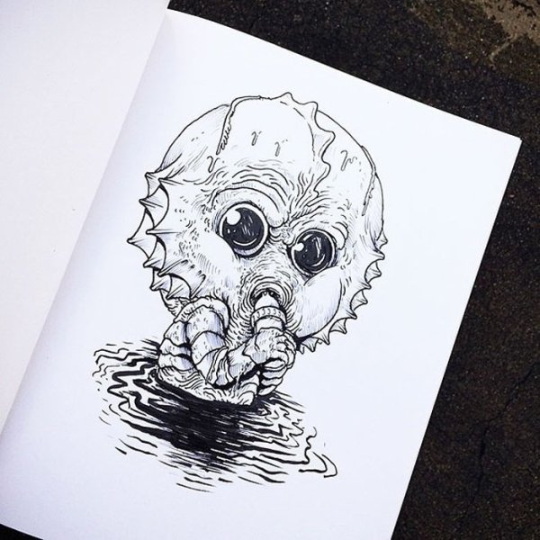 Тату череп легкий