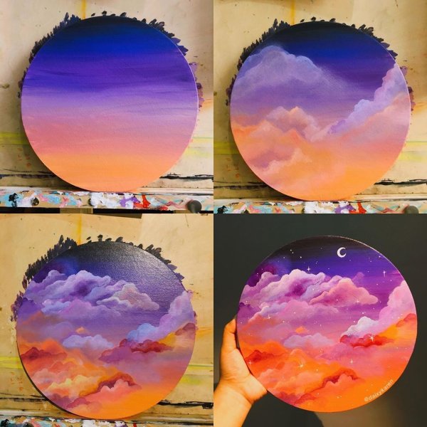 Рисование на дисках гуашью легкие