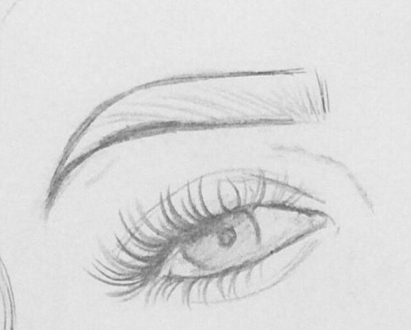Срисовки глаза и брови для начинающих