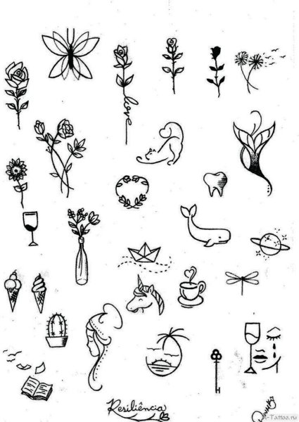 Маленькая тату эскиз