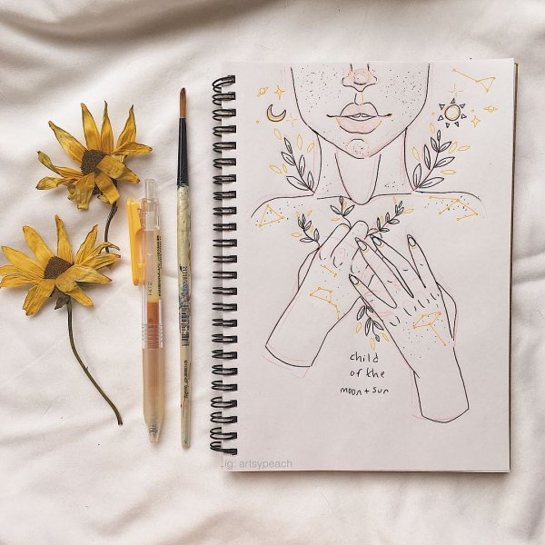 Наброски для скетчбука легкие