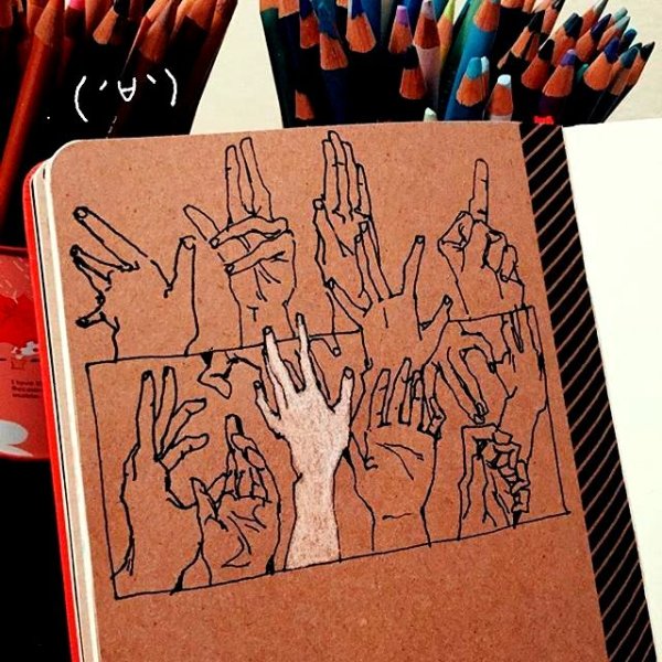 Скетчбук для рисования руки