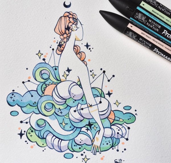 Необычные рисунки маркерами