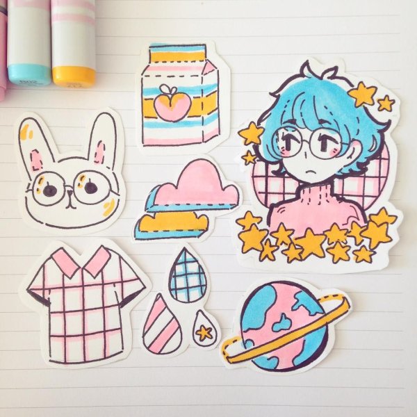 Идеи для наклеек Эстетика