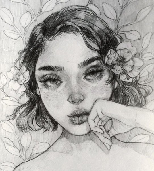 Скетч портрет карандашом