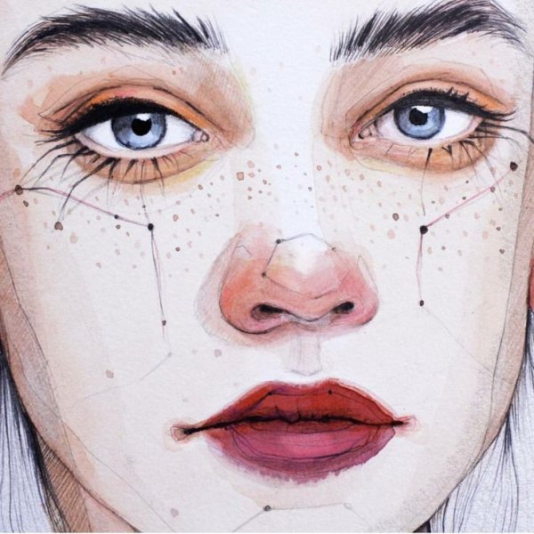 Эстетика лица карандашом