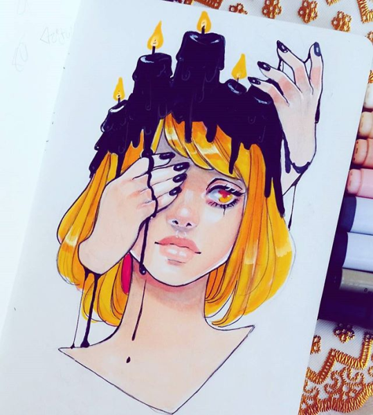 Рисование маркерами для скетчинга