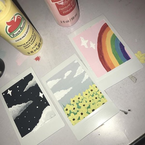 Идеи для полароидных рисунков маркерами