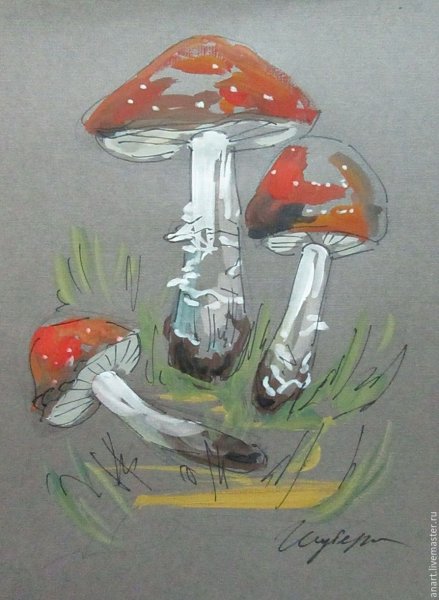 Мухоморы в живописи
