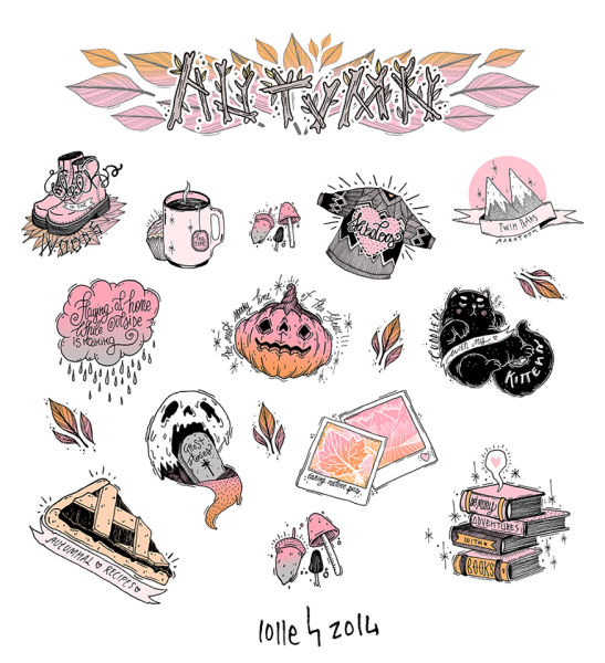 Стикеры в стиле тумблер