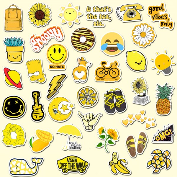 Желтые наклейки