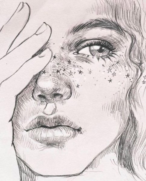 Художественные зарисовки лица