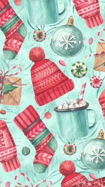 Зимние стильные иллюстрации