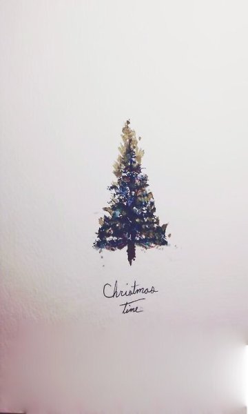 Минималистичная открытка на новый год