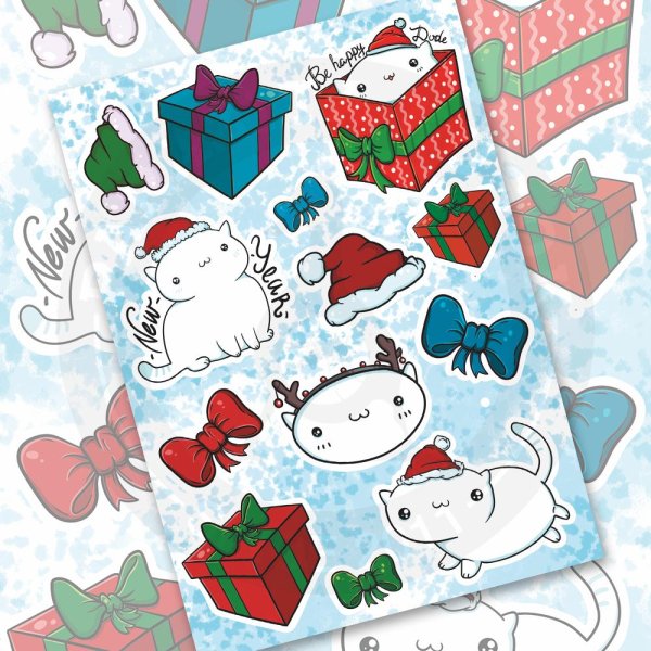 Идеи для новогодних стикеров