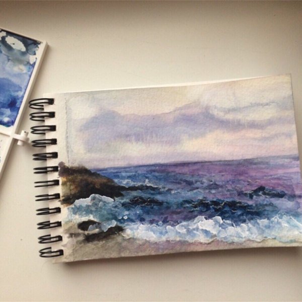 Пейзажи акварелью в скетчбуке