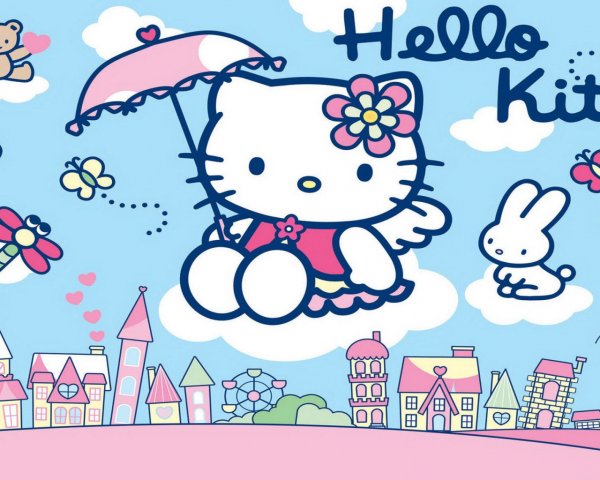 Голубая Хэллоу Китти