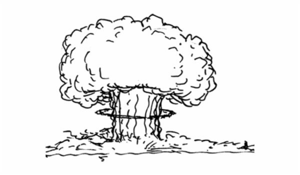 Взрыв снаряда рисунок карандашом