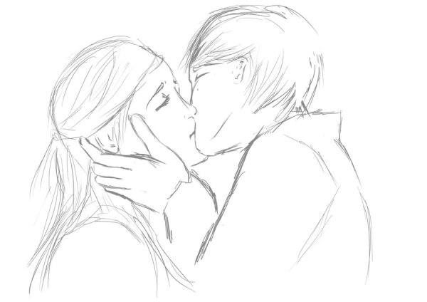 Поцелуй рисунок
