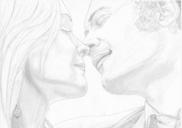 Влюбленные рисунок карандашом