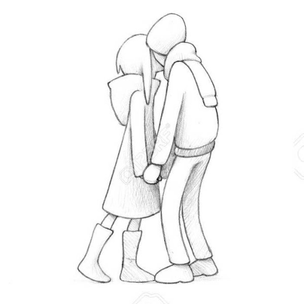 Лёгкие рисунки для срисовки любовь