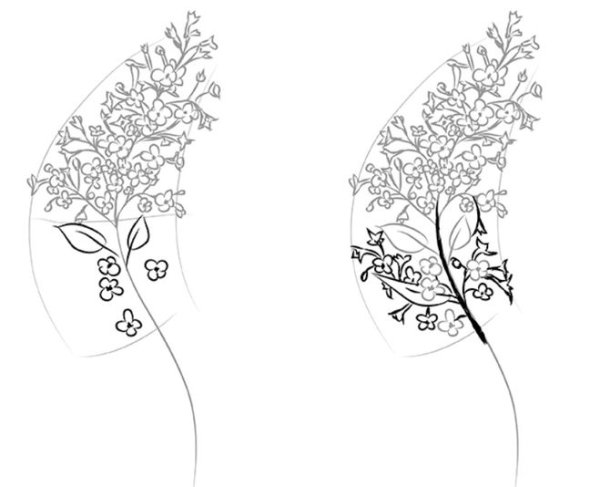 Сирень рисунок