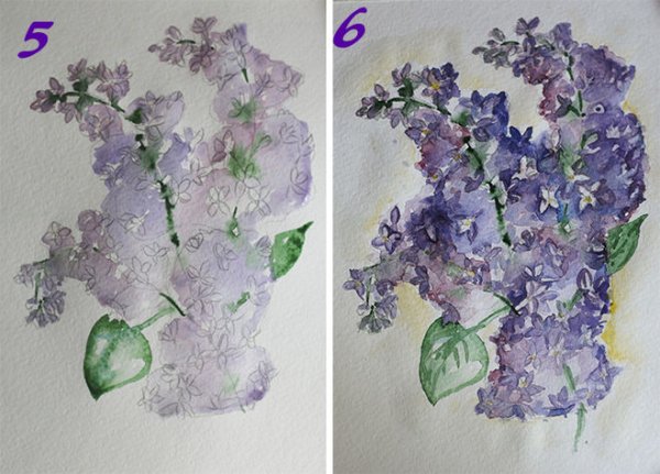 Сирень уроки рисования