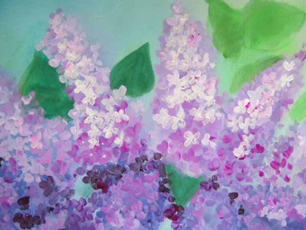 Ветка сирени рисование