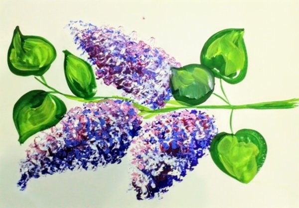 Сирень мятой бумагой