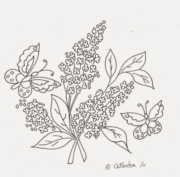 Букет сирени раскраска