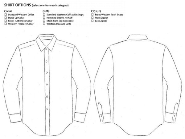 Рубашка со складками спереди лекало