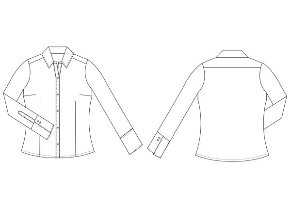 Эскиз блузки женской