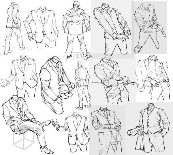 Мужская одежда туториал для рисования