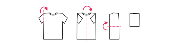 Способы складывания футболок