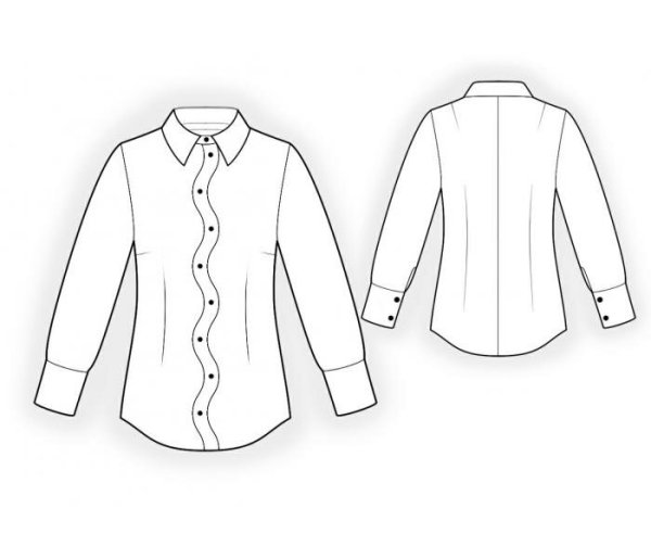 Эскиз рубашки женской